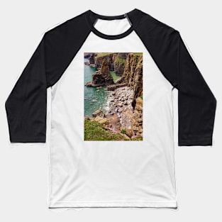 Cliffs between Barafundle Bay and Box Bay, Pembrokeshire Baseball T-Shirt